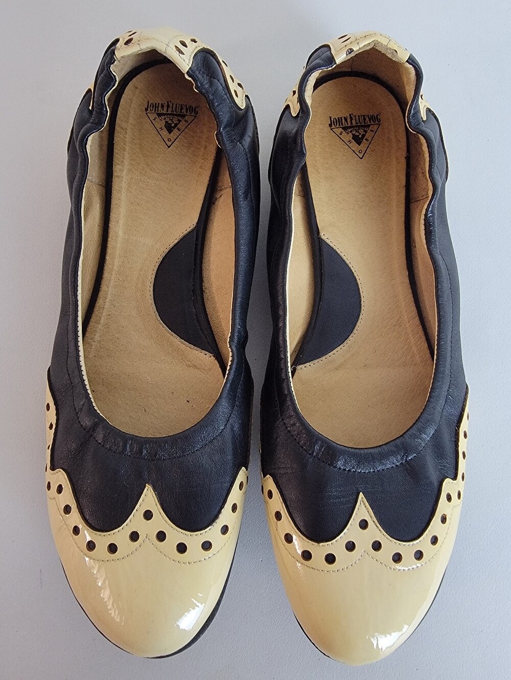 John Fluevog Shoes Women's 12 Arabella Ballet Flats Portugal Brogue Details READ